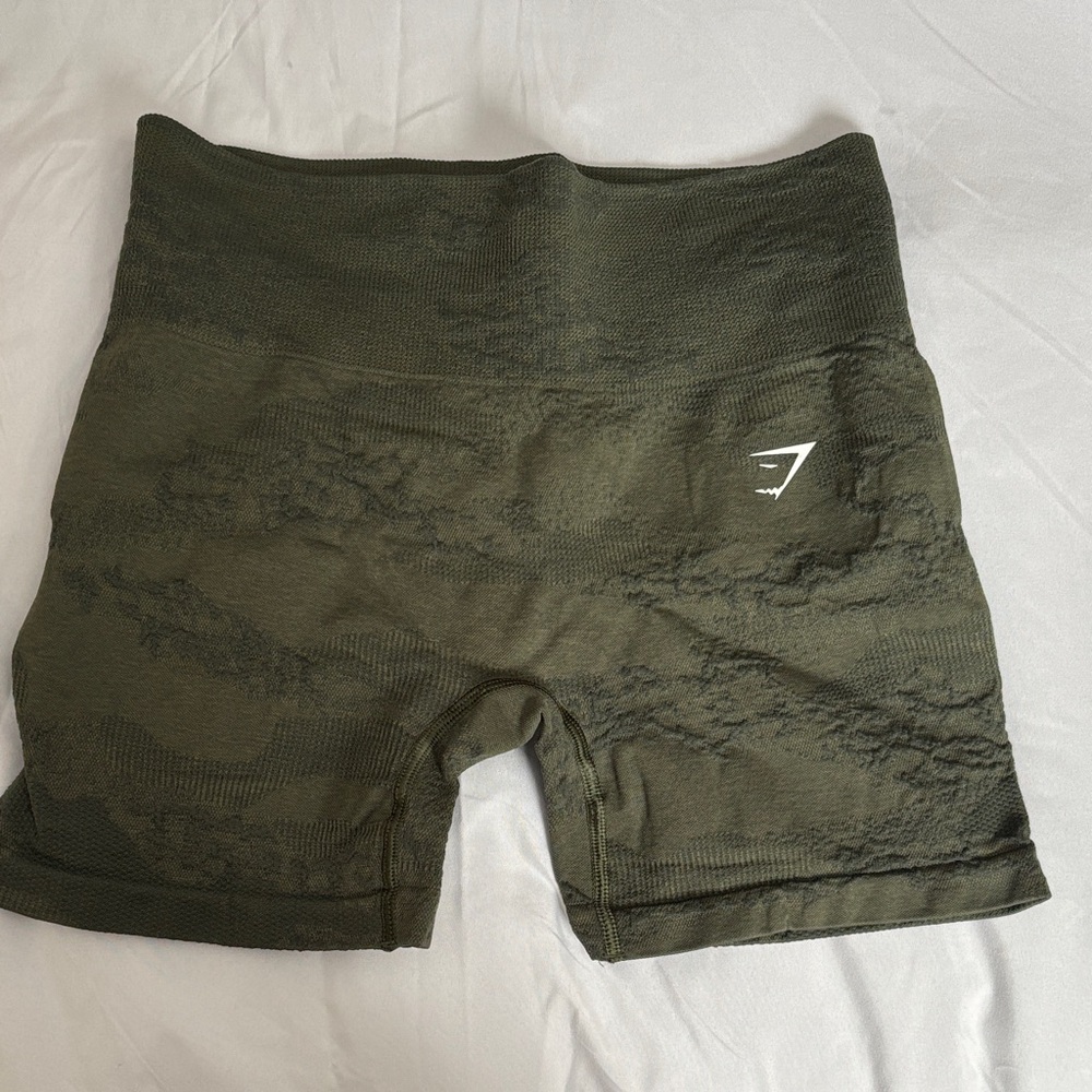 Gymshark Dark Green Athletic Shorts